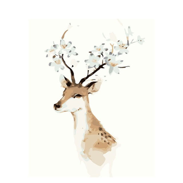 Flowering deer - Paint By Numbers Deer