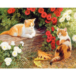 Paint By Number Kittens In Garden