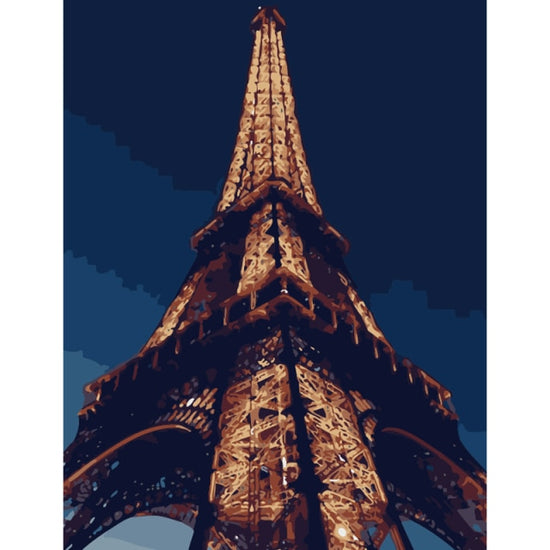 Eiffel Tower By Night - Paint By Numbers Paris
