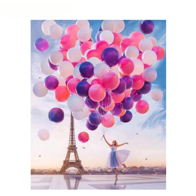 Eiffel Tower And Balloons