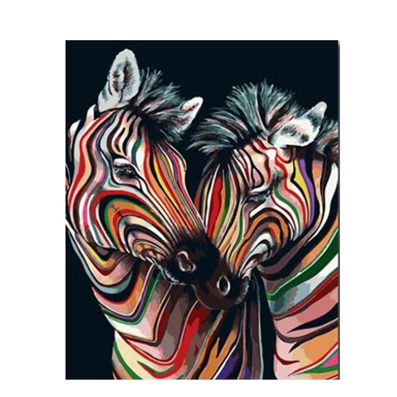 Rainbow Zebra Paint By Numbers