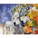 Paint By Numbers Couple Wolf