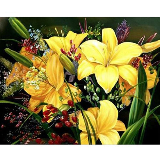 Yellow Flower Bouquet - Paint By Numbers Flowers