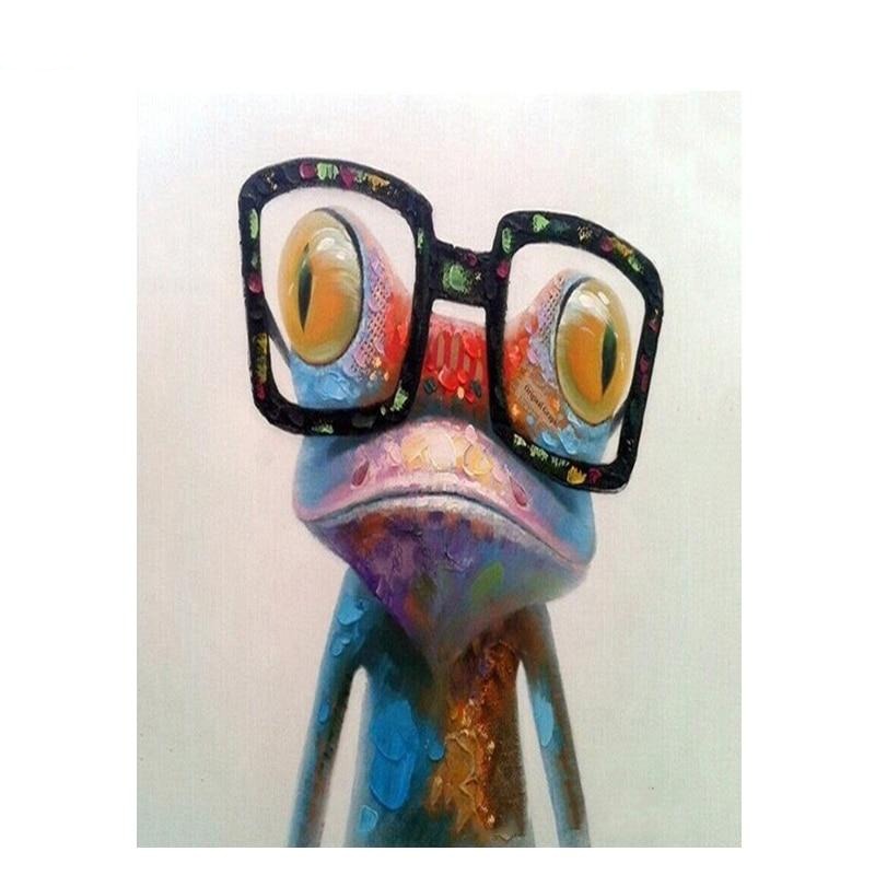 Paint By Numbers Frog With Glasses