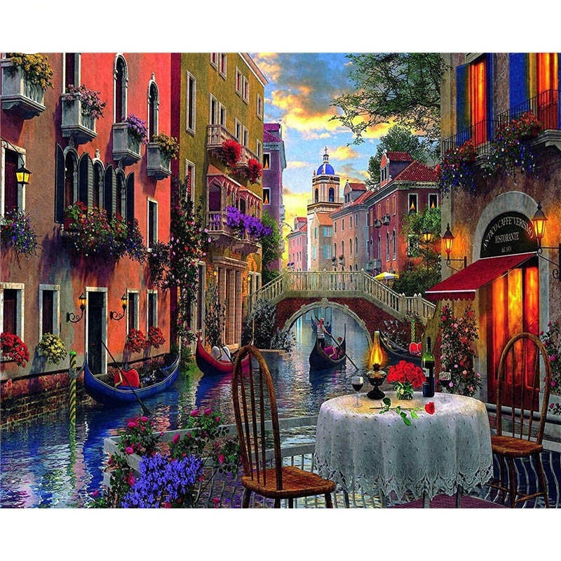 Paint By Numbers Romantic Dinner Venice