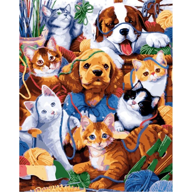 Paint By Numbers Dogs And Cats