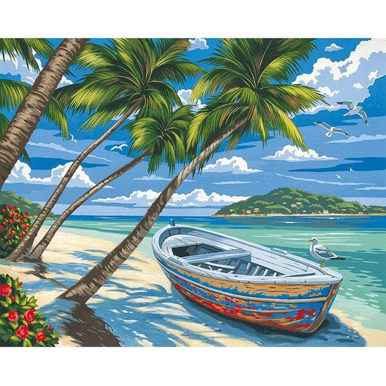 Paint By Numbers Beach Scene