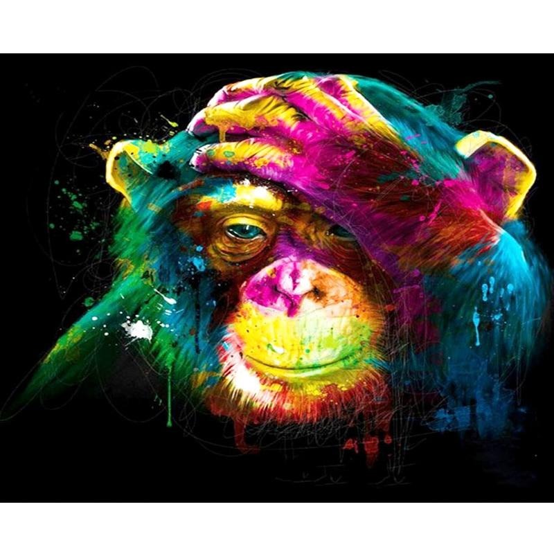 Monkey Painting By The Numbers