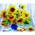 Paint By Numbers Sunflowers Bouquet By A Window