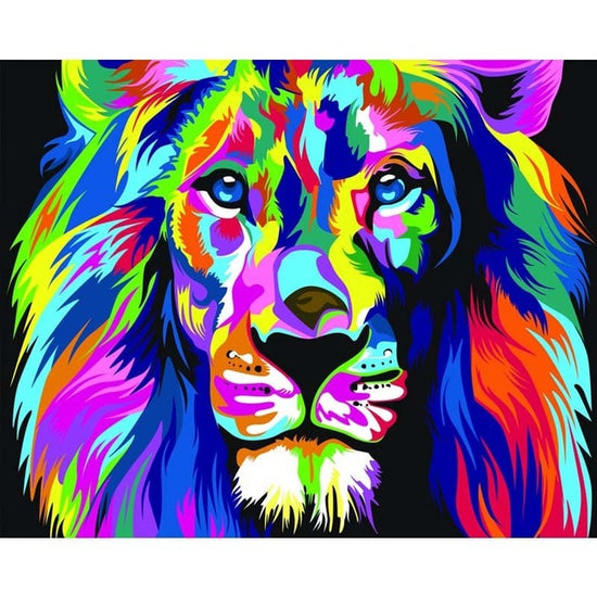 Paint By Numbers Colorful Lion