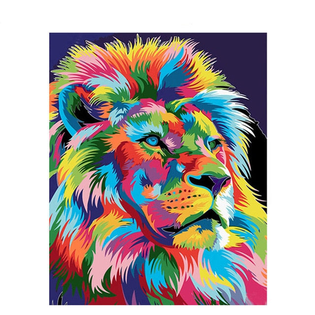 Colorful Lion Paint By Numbers