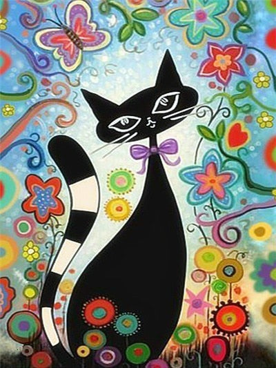 Abstract cat - Paint By Numbers Cat
