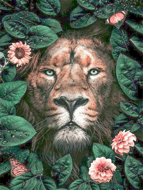 Lion In Foliage