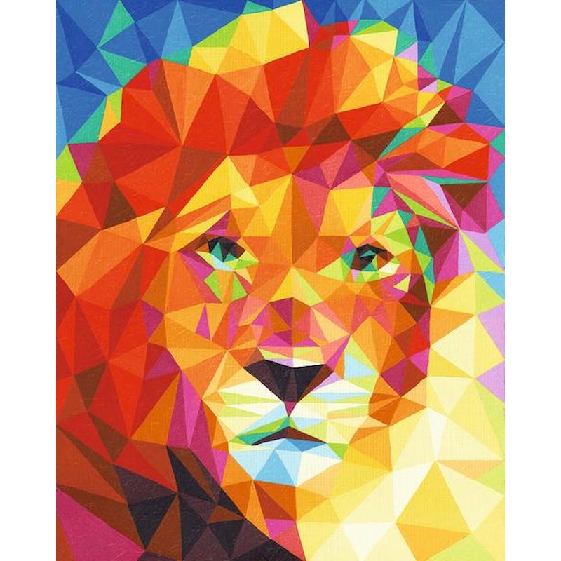 Paint By Numbers Geometric Lion