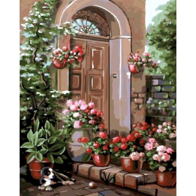 Flower House Paint By Numbes Kit