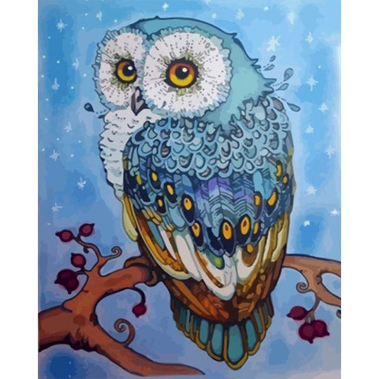 Paint By Numbers Blue Owl