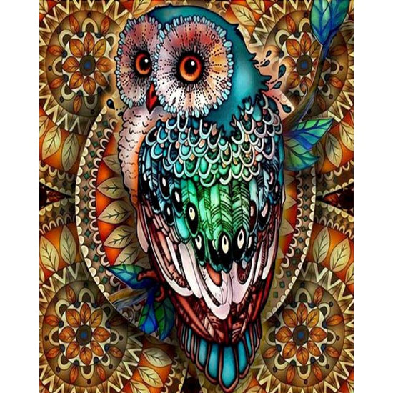 Paint By Numbers Geometric Owl