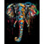 Paint By Numbers Colorful Elephant Head