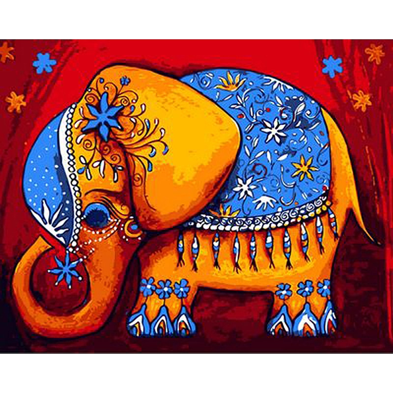 Paint By Numbers Indian Cartoon Elephant