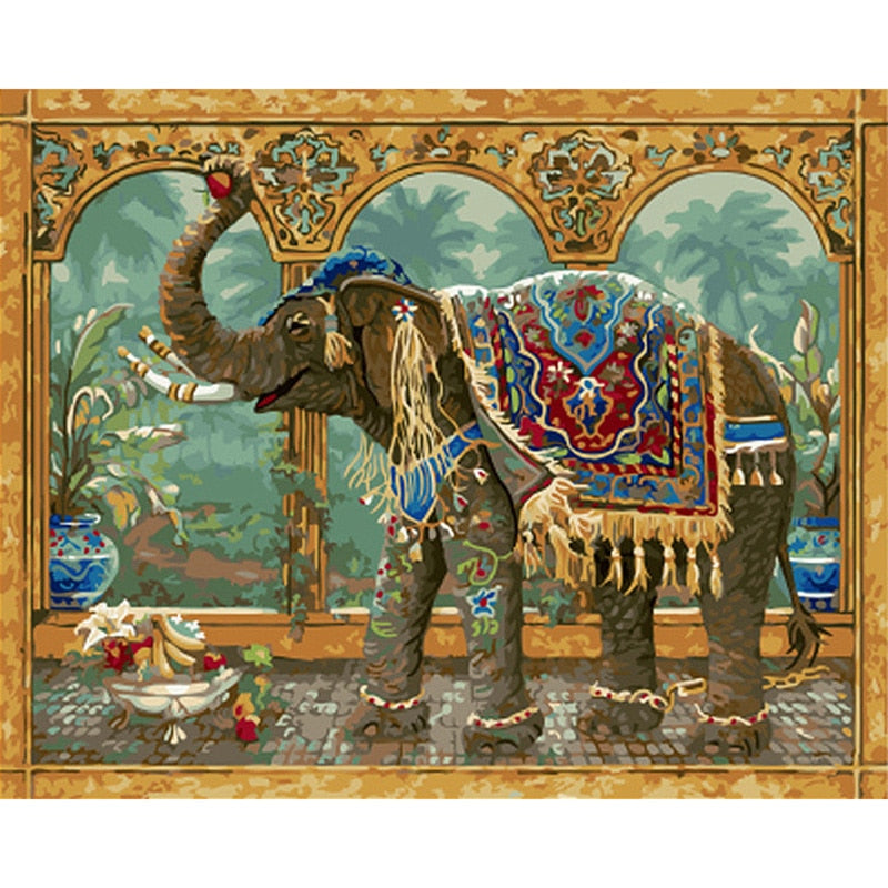 Indian Elephant - Paint By Numbers Elephant