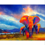 Elephant Trio - Paint By Numbers Elephant