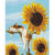 Paint By Numbers Kitten On Sunflowers