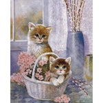 Paint By Numbers Cats In Basket
