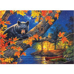 Perched bear - Paint By Numbers Bear