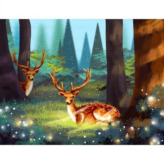 Deer in the forest - Paint By Numbers Deer