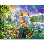 Paint By Numbers Unicorn In Fairy World