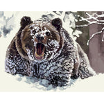 Threatening bear  - Paint By Numbers Bear