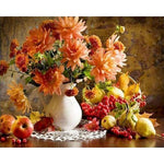 Composition Of Flowers And Fruits - Paint By Numbers Flowers