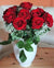 Rose Bouquet In White Vase - Paint By Numbers Roses