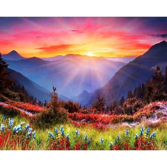 Paint By Numbers Sunset Kits For Adults