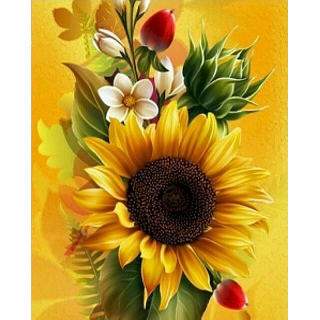 Paint By Numbers Sunflowers Floral Arrangements