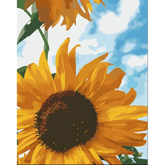 Paint By Numbers Sunflowers And Sky