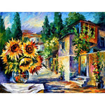 Paint By Numbers Sunflowers Bouquet In Village