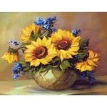 Paint By Numbers Sunflowers In Vase