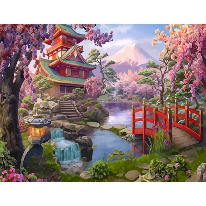 Japanese House Paint By Numbers Kit