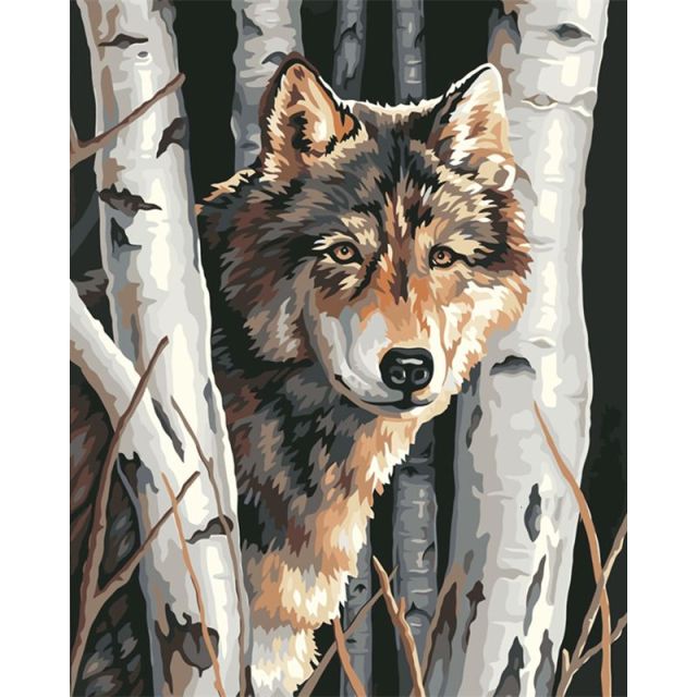 Wolf On The Prowl paint by numbers