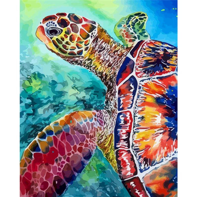 Paint By Numbers Turtle Kits For Adults