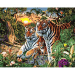 Paint By Numbers Tiger Family