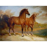 Vintage Paint By Numbers Horses Painting