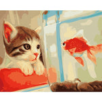 Paint By Numbers Kitten And Fish